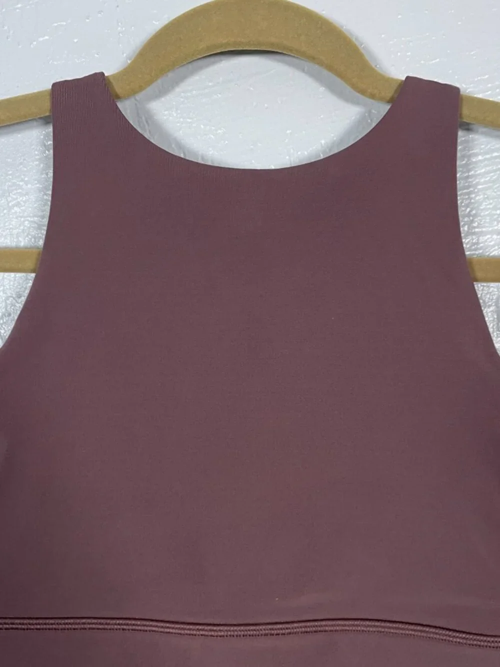 Lululemon Women 6 Mauve Pink Energy Bra High Neck Long Line Athleisure Workout